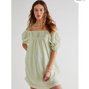 Free People La Mer Romper- Blue Cadet Color